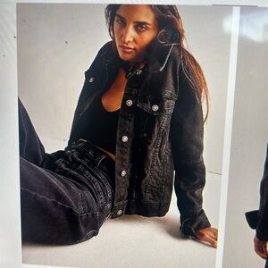 Free People Rumors Denim Jacket black size small